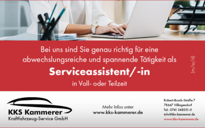 Stellenanzeige Serviceassistent/-in